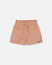 Linen Short With Pockets Old Orange Pink - G30I27_163