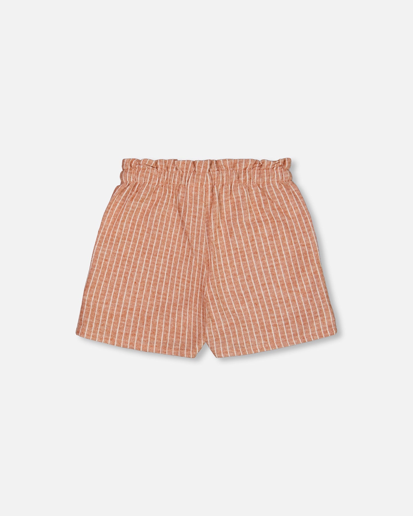 Linen Short With Pockets Old Orange Pink - G30I27_163