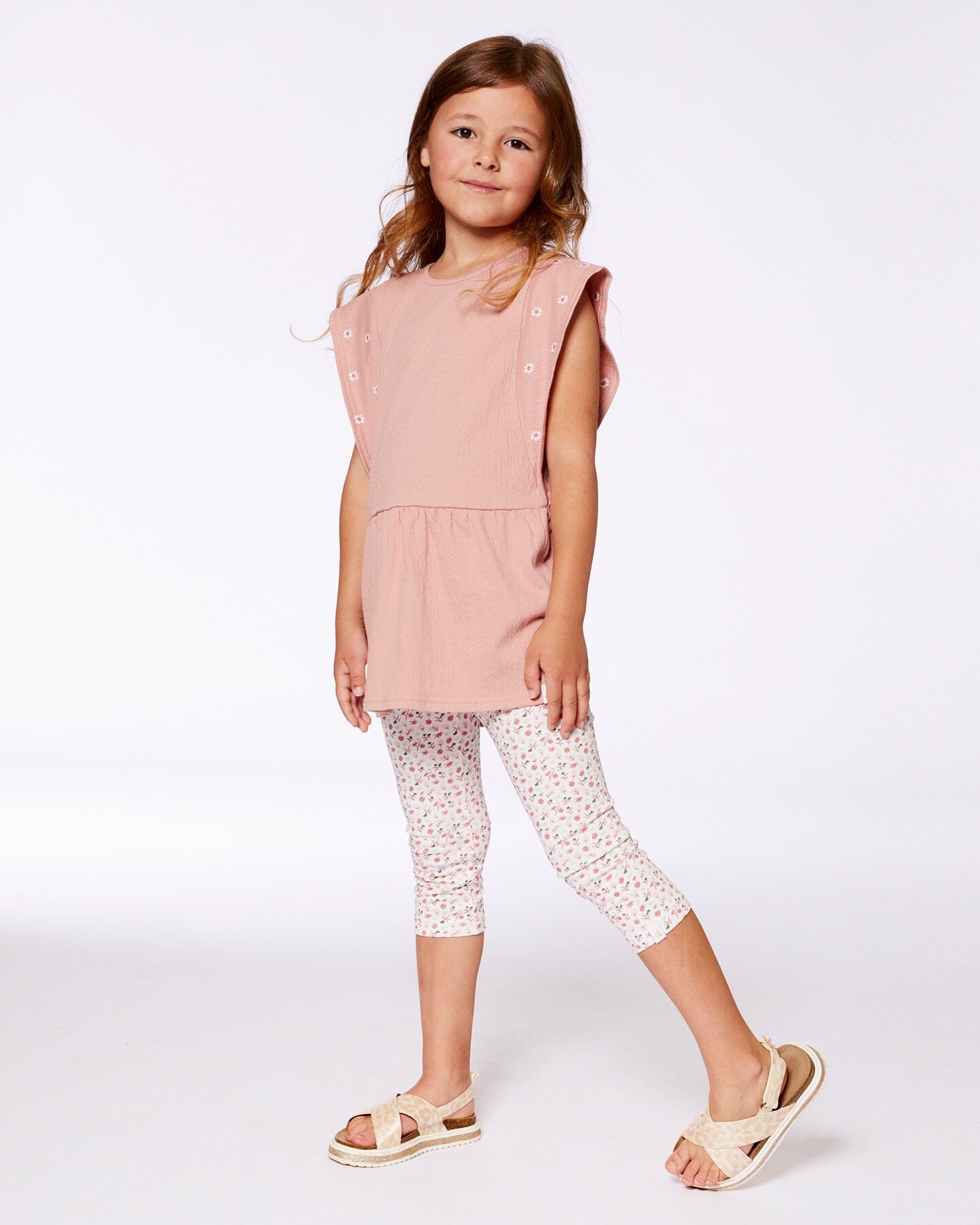 Crinkle Jersey Tunic With Embroidery Dark Old Pink - G30I76_810