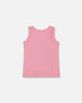 Organic Cotton Tank With Frills Candy Pink - G30J72_605