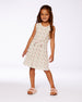 Printed Ribbed Dress With Waist Tie Small Flowers On White Background - G30J88_092