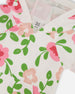 Printed French Terry Hooded Dress Pink Flowers On White Background - G30J91_093