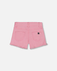 Jean Short With Embroidery Pink And Multicolored Gummies - G30K28_605