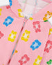 Printed French Terry Hoodie Cardigan Pink Multicolored Gummies - G30K30_000