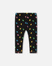 Printed Capri Legging Black And Multicolored Gummies - G30K61_077