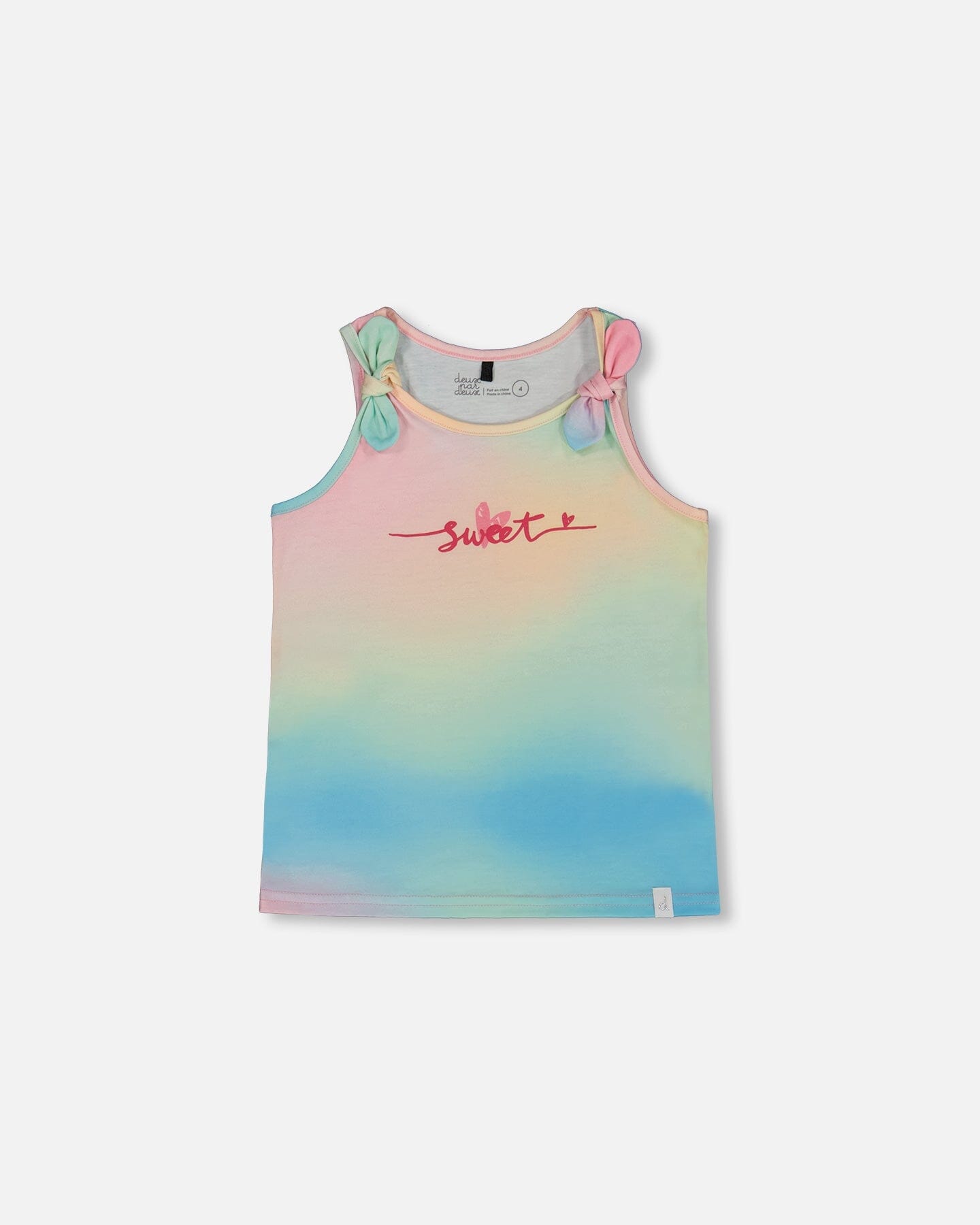 Tank Top With Knots Multicolored Tie Dye - G30K73_078