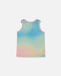 Tank Top With Knots Multicolored Tie Dye - G30K73_078