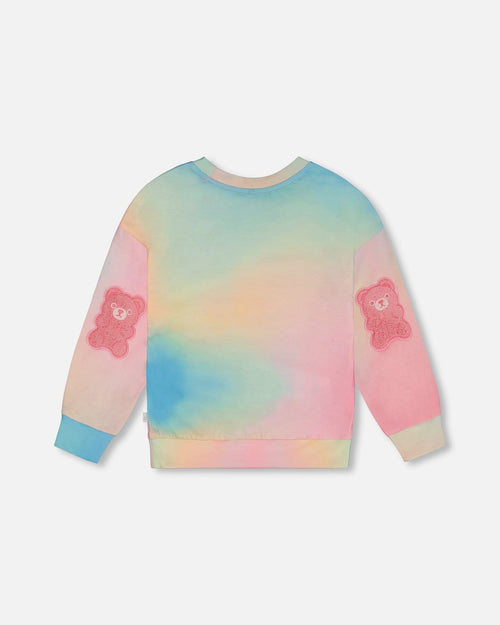 Printed Long Sleeve Top Multicolored Tie Dye - G30K74_078