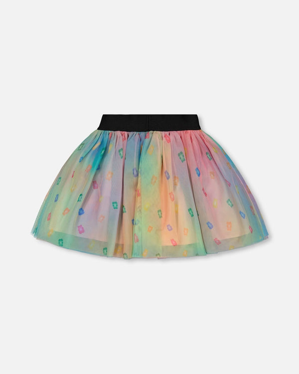 Printed Mesh Skirt Multicolored Gummies - G30K80_000