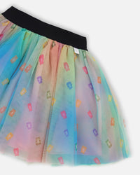 Printed Mesh Skirt Multicolored Gummies - G30K80_000