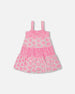 Printed Terry Beach Dress Pink And White - G30MG86_624