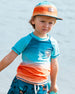 Short Sleeve Rashguard Navy Blue, Turquoise, And Orange - G30NB10_000