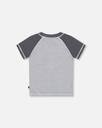 Short Sleeve Rashguard Dark And Light Gray - G30NB10_987