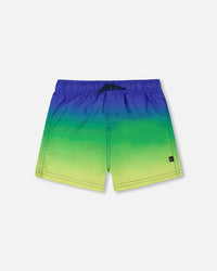 Swim Trunks Blue, Green, And Lime Gradient - G30NB11_000