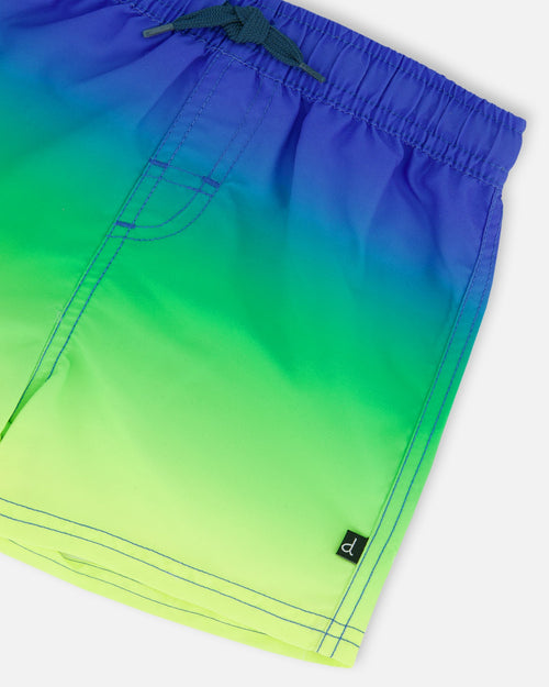 Swim Trunks Blue, Green, And Lime Gradient - G30NB11_000