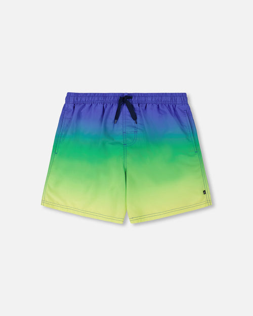 Swim Trunks Blue, Green, And Lime Gradient - G30NM11_000