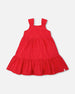 Multi-Tiered Eyelet Dress Red - G30O89_732