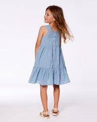 Multi-Tiered Eyelet Dress Gray Blue - G30O89_971