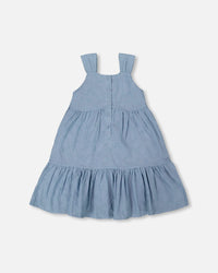 Multi-Tiered Eyelet Dress Gray Blue - G30O89_971