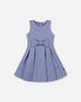 Neoprene Bow Dress Old Blue - G30O96_536