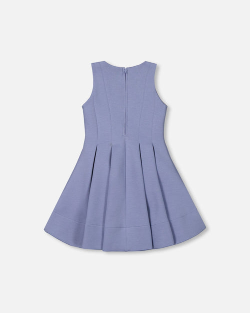 Neoprene Bow Dress Old Blue - G30O96_536