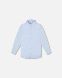 Long Sleeve Button Down Shirt Pale Blue - G30R15_400