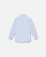 Long Sleeve Button Down Shirt Pale Blue - G30R15_400