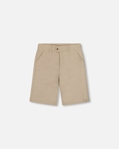 Slant Pocket Bermuda Shorts Light Taupe - G30R26_147