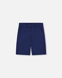 Slant Pocket Bermuda Shorts Navy Blue - G30R26_484