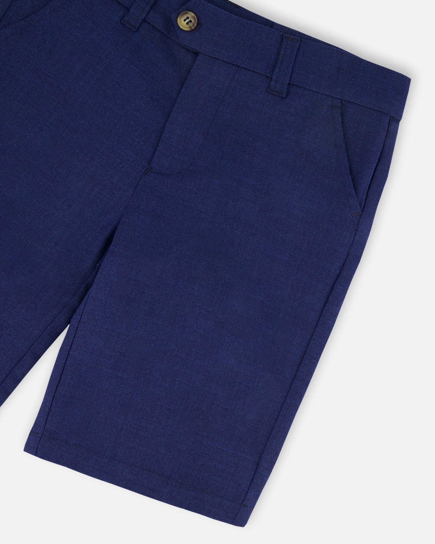 Slant Pocket Bermuda Shorts Navy Blue - Deux par Deux