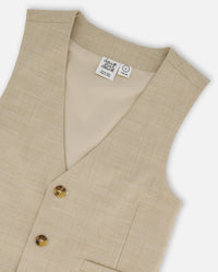 Sleeveless Vest Light Taupe - G30R30_147