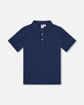 Short Sleeve Polo Shirt Navy Blue