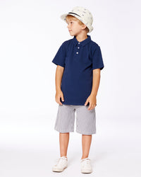 Short Sleeve Polo Shirt Navy Blue - G30R65_484