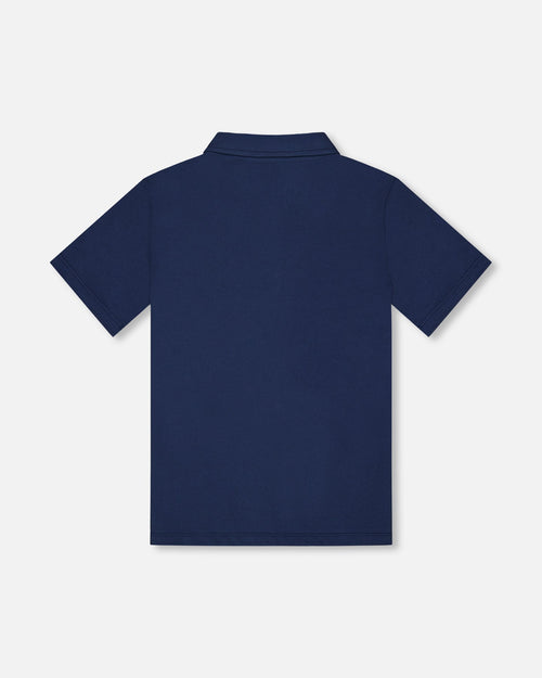 Short Sleeve Polo Shirt Navy Blue - G30R65_484