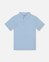 Short Sleeve Polo Shirt Pale Blue