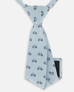 Neck Tie Pale Blue With Bicycle Accessories Deux par Deux 