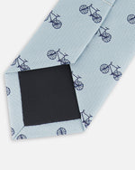 Neck Tie Pale Blue With Bicycle Accessories Deux par Deux 