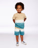 French Terry Short Gradient Beige And Teal - G30T25_082