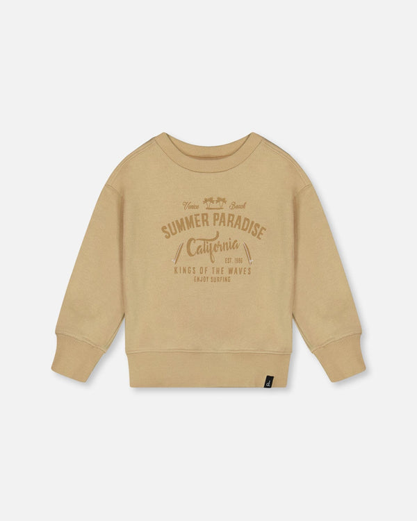 Pullover Graphic Sweatshirt Beige - G30T31_109