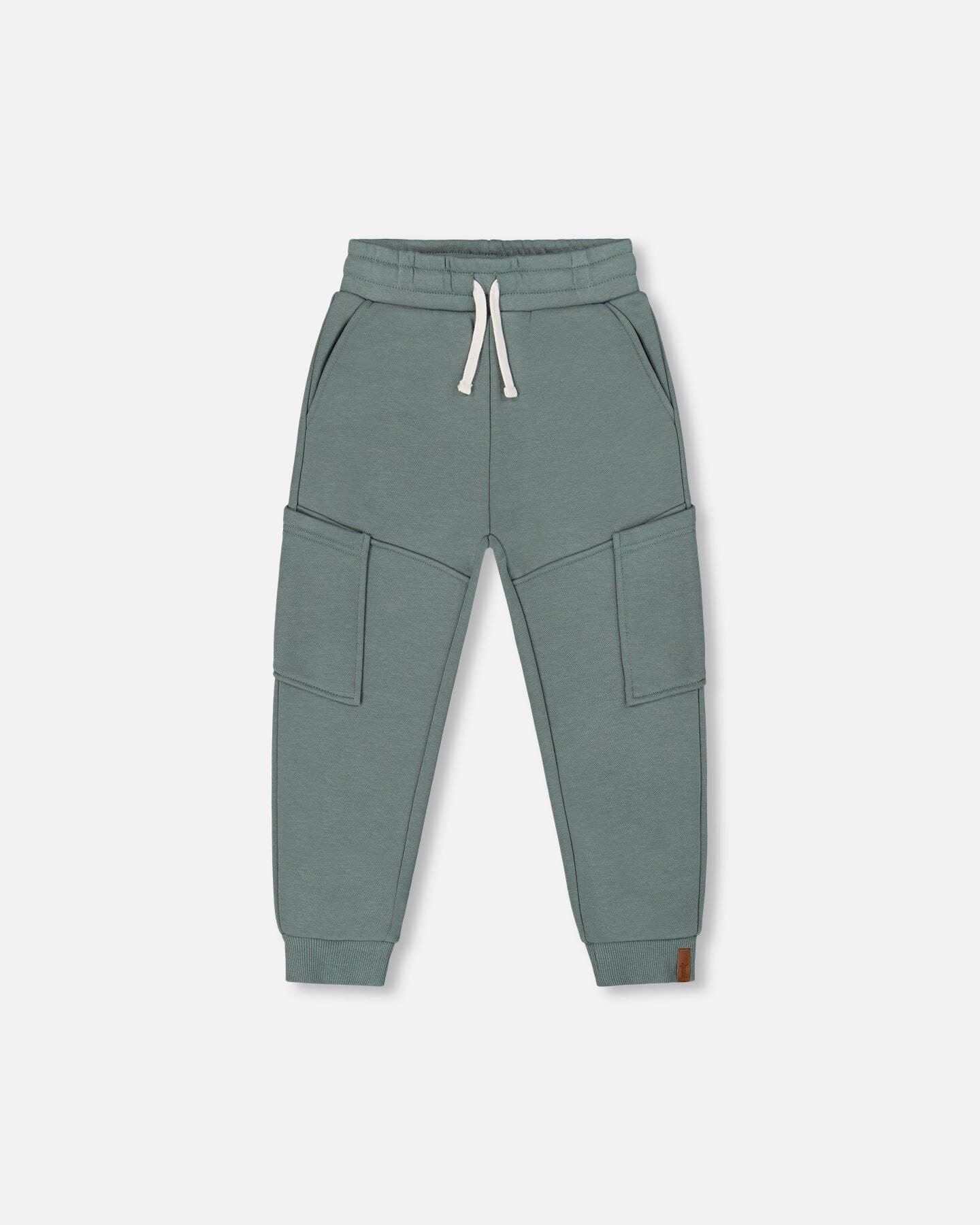 French Terry Sweatpants With Side Pockets Grayish Teal - G30U23_478