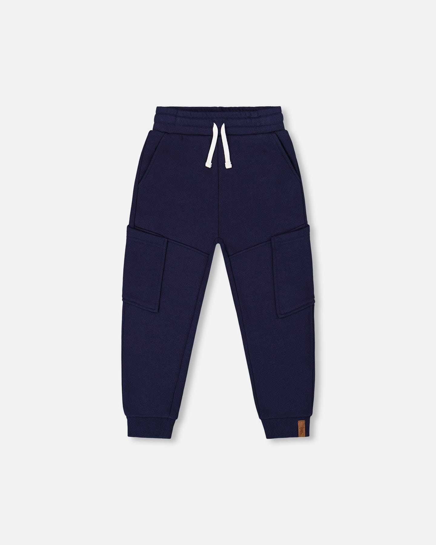 French Terry Sweatpants With Side Pockets Navy Blue - G30U23_481