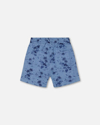 Printed Chambray Short Pale Blue And Navy - G30U25_035