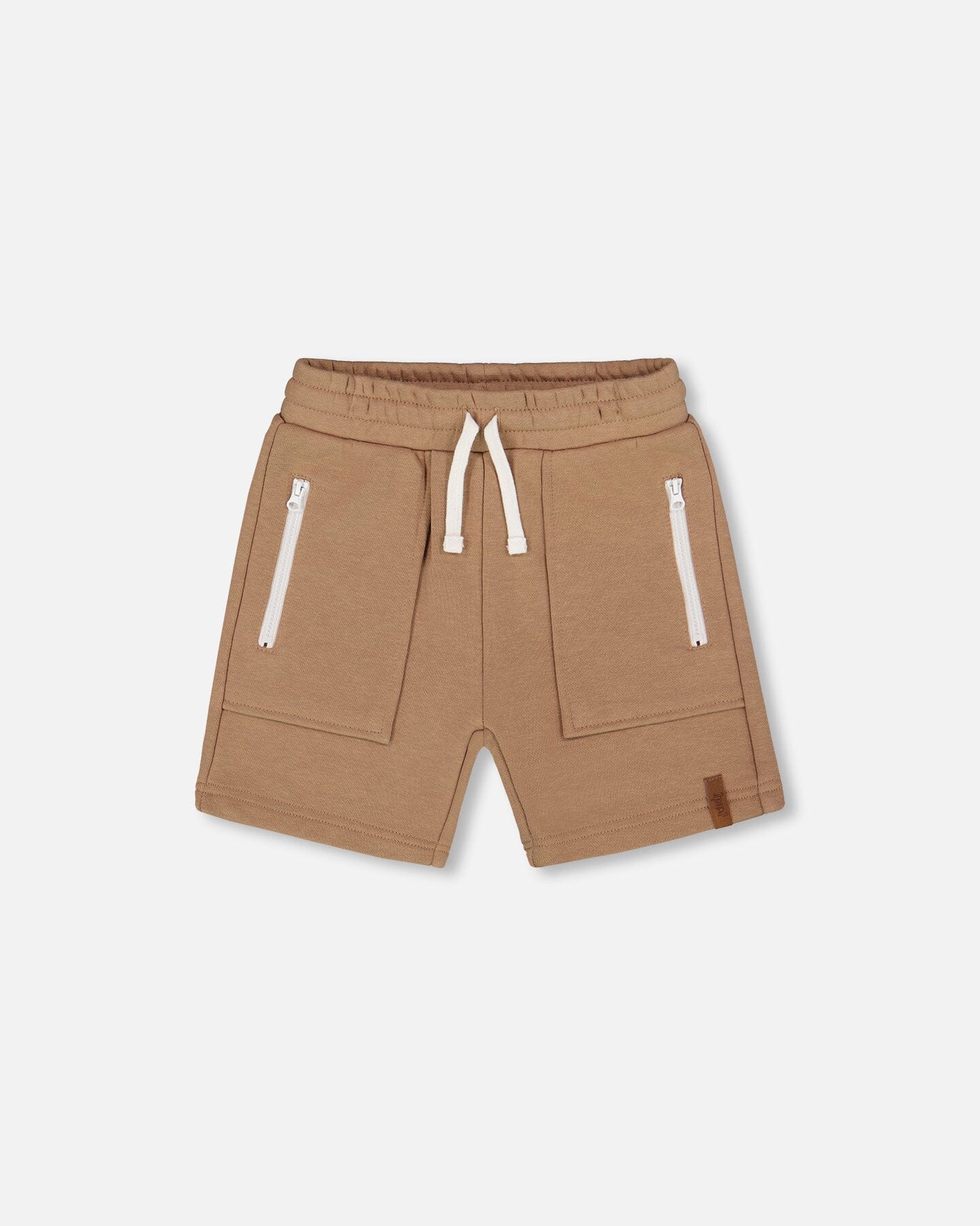 French Terry Zip Pocket Shorts Beige - G30U26_919