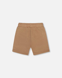 French Terry Zip Pocket Shorts Beige - G30U26_919