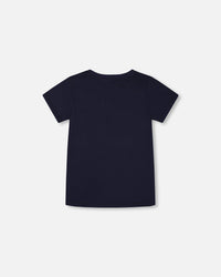 Short Sleeve Tee With Pocket Navy Blue - G30U69_481