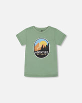 Organic Cotton Graphic Tee Sage And Multi