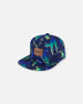 Printed Cap Blue And Green Dino On Navy - G30VBC_034