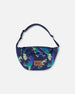 Printed Fanny Pack Blue And Green Dino On Navy - G30VF_034