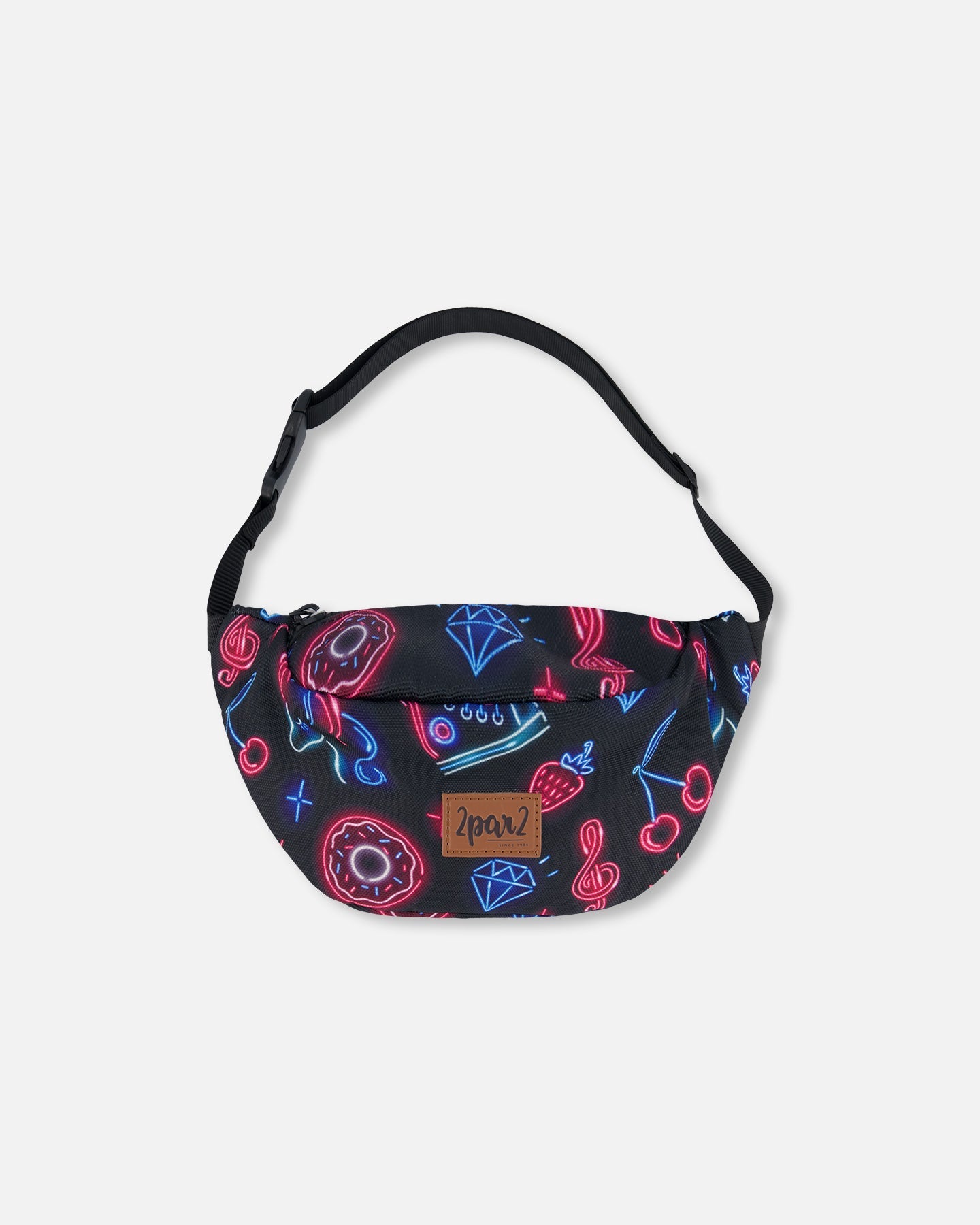 Printed Fanny Pack Black And Blue And Pink Items - G30VF_051