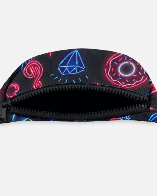 Printed Fanny Pack Black And Blue And Pink Items - G30VF_051